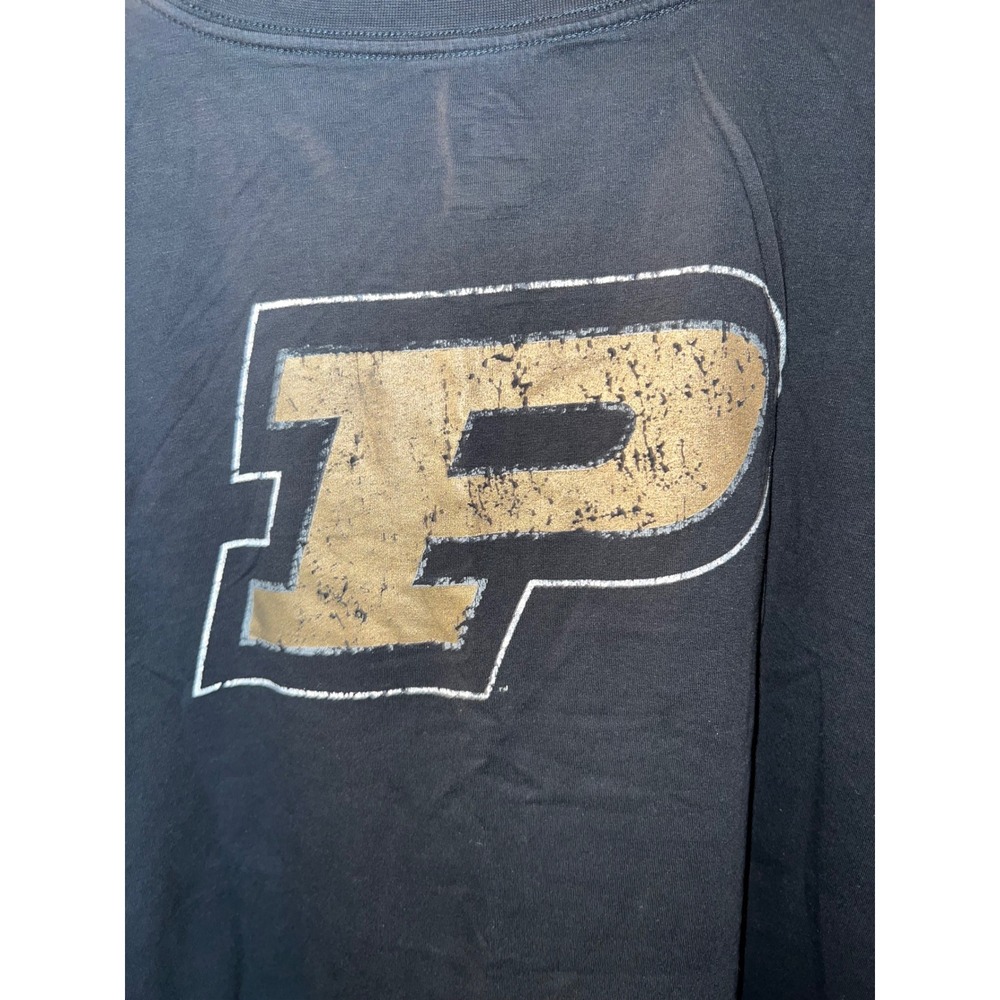 Pro Player Purdue Boilermakers NCAA Graphic T-Shirt Black Mens 2XL Distressed - Picture 4 of 5